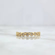 Anillo Olas Entrelazadas 1.45gr / T7 1/4 / Circones Blancos Oro Amarillo