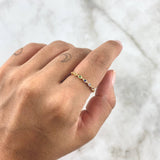 Anillo Ojos Infinitos 1.45gr / T7 1/2 / Circones Multicolores Oro Amarillo