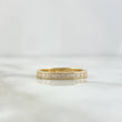 Anillo Medio Carril Grueso 1.8gr / T6 3/4 / Circones Blancos Oro Amarillo