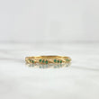 Anillo Rama Trenzada 1.15gr / T6 / Circones Verdes Oro Amarillo
