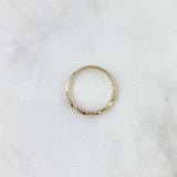 Anillo Rama Trenzada 1.15gr / T6 / Circones Verdes Oro Amarillo