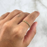 Anillo Rama Trenzada 1.15gr / T6 / Circones Verdes Oro Amarillo