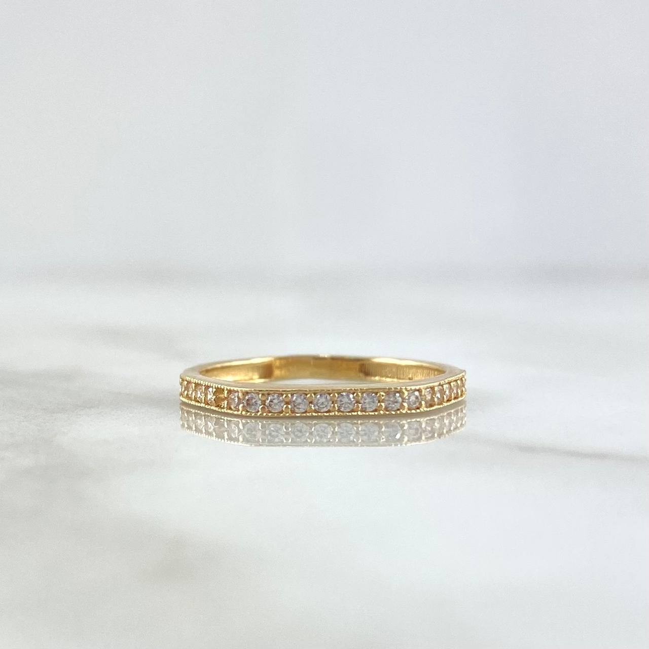 Anillo Media Churumbela Exagonal 1.4gr / T6 / Circones Blancos Oro Amarillo