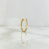 Anillo Media Churumbela Exagonal 1.4gr / T6 / Circones Blancos Oro Amarillo