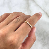 Anillo Media Churumbela Exagonal 1.4gr / T6 / Circones Blancos Oro Amarillo