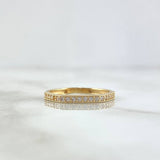 Anillo Media Churumbela Exagonal 1.4gr / T6 / Circones Blancos Oro Amarillo