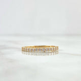 Anillo Media Churumbela Tupida 1.45gr / T6 / Circones Blancos Oro Amarillo