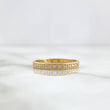 Anillo Medio Carril 1.45gr / T5 3/4 / Circones Blancos Oro Amarillo
