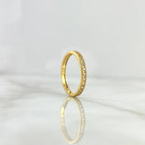 Anillo Medio Carril 1.45gr / T5 3/4 / Circones Blancos Oro Amarillo