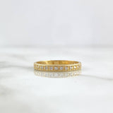 Anillo Medio Carril 1.45gr / T5 3/4 / Circones Blancos Oro Amarillo