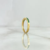 Anillo Medio Carril Grueso 1.55gr / T6 1/4 / Circones Verdes Oro Amarillo