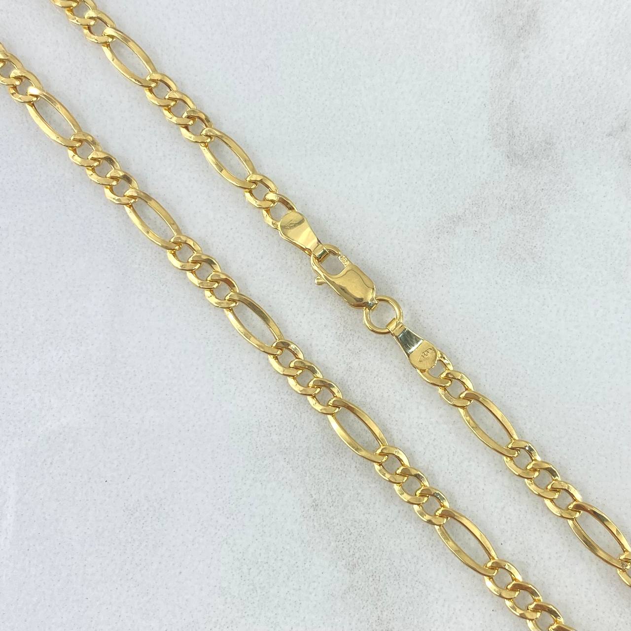 Cadena Figaro 4.15gr / 60cm / 3.3mm Oro Amarillo +0 *