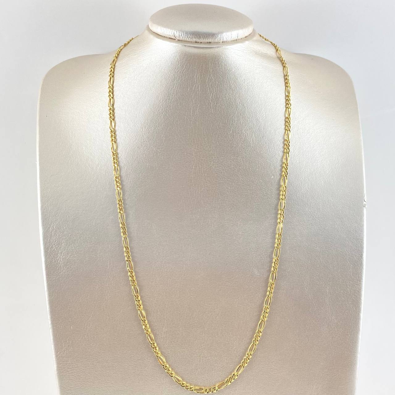 Cadena Figaro 4.15gr / 60cm / 3.3mm Oro Amarillo +0 *