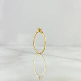 Anillo Solitario Estela 1.05gr / T4 1/2 / Circones Blancos Oro Amarillo