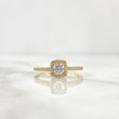 Anillo Solitario Halo Tupido 1.95gr / T6 1/2 / Circones Blancos Oro Amarillo