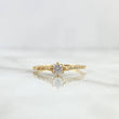 Anillo Solitario Base Corazón 1.5gr / T6 1/2 / Circones Blancos Oro Amarillo