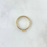 Anillo Solitario Espringado 1.8gr / T6 3/4 / Circon Blanco Oro Amarillo