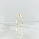 Anillo Solitario Marquesa Horizontal 0.9gr / T7 / Circon Amarillo Oro Amarillo