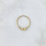Anillo Solitario Marquesa Horizontal 0.9gr / T7 / Circon Amarillo Oro Amarillo