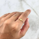 Anillo Solitario Marquesa Horizontal 0.9gr / T7 / Circon Amarillo Oro Amarillo