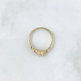 Anillo Solitario Reina 2gr / T6 1/2 / Circones Blancos Oro Amarillo