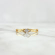 Anillo Solitario Infinito Triple 1.3gr / T5 1/2 / Circon Blanco Oro Amarillo