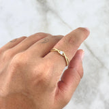 Anillo Solitario Infinito Triple 1.3gr / T5 1/2 / Circon Blanco Oro Amarillo
