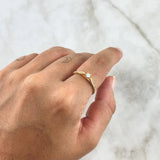 Anillo Solitario Ojos Infinitos Seccionados 2.05gr / T5 1/2 / Circones Blancos Oro Amarillo
