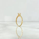 Anillo Solitario Churumbela Filigrana 1.55gr / T5 3/4 / Circones Blancos Oro Amarillo