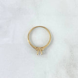 Anillo Solitario Churumbela Filigrana 1.55gr / T5 3/4 / Circones Blancos Oro Amarillo