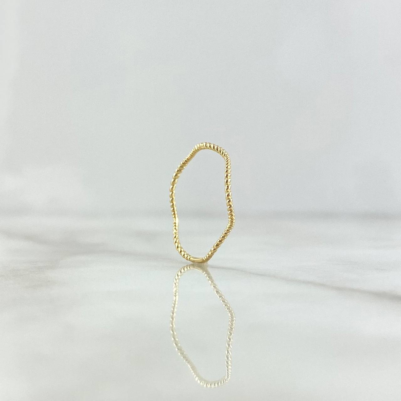 Anillo Trenza Zig - Zag 0.55gr / T7 / Delgado Oro Amarillo