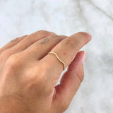 Anillo Trenza Zig - Zag 0.55gr / T7 / Delgado Oro Amarillo