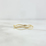 Anillo Trenza Zig - Zag 0.55gr / T7 / Delgado Oro Amarillo