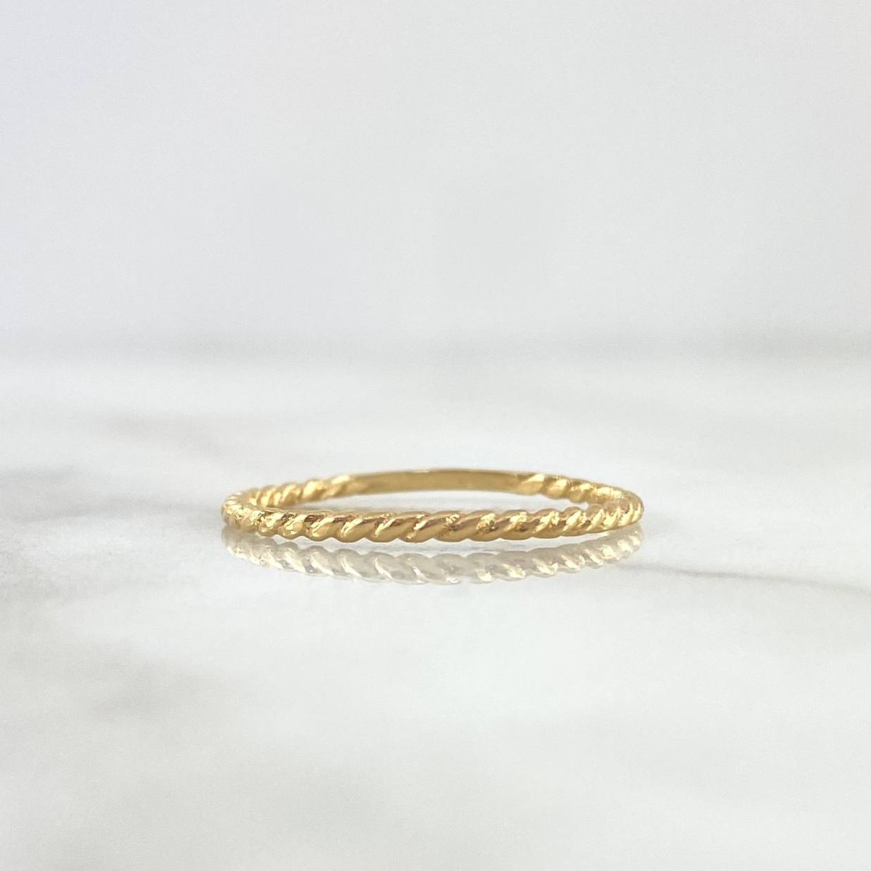 Anillo Trenzado 1gr / T5 1/2 Oro Amarillo 18K