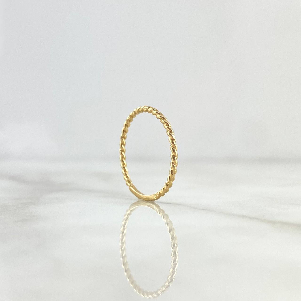 Anillo Trenzado 1gr / T5 1/2 Oro Amarillo 18K