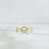 Anillo Ondulado 0.65gr / T7 3/4 / Liso Oro Amarillo