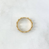 Anillo Corona Monarca 3.3gr / T7 1/2 / Circones Blancos Dos Oros Amarillo Blanco