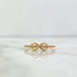 Anillo Infinito Correa 2gr / T7 1/4 / Circones Blancos Oro Amarillo