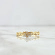 Anillo Cruz Cruzada 1.8gr / T7 3/4 / Circones Blancos Oro Amarillo
