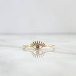 Anillo Ojo Turco 0.75gr / T8 / Circon Azul Oro Amarillo