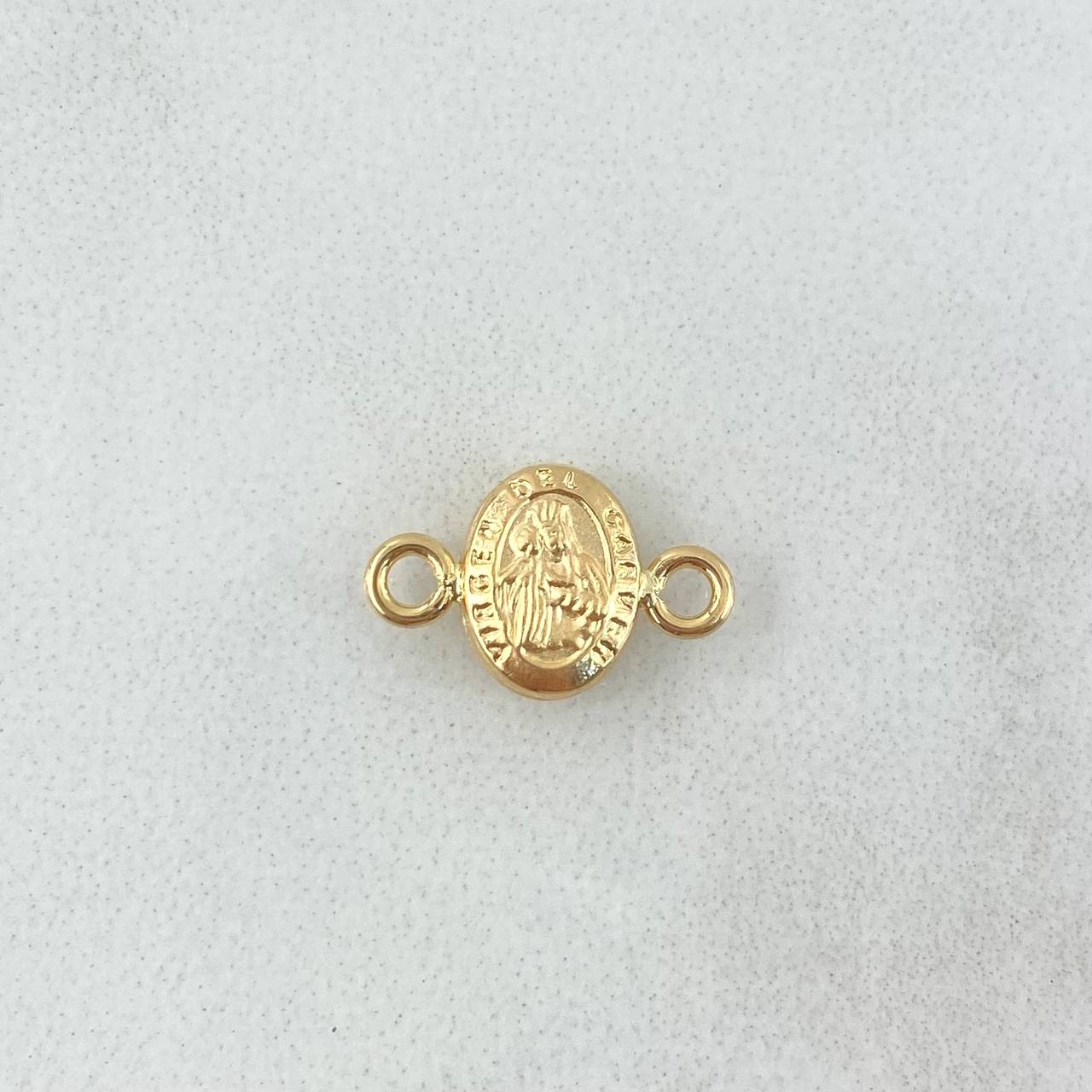 Herraje Virgen del Carmen 0.35gr / 1.1cm / Troquelado Mate Oro Amarillo ©