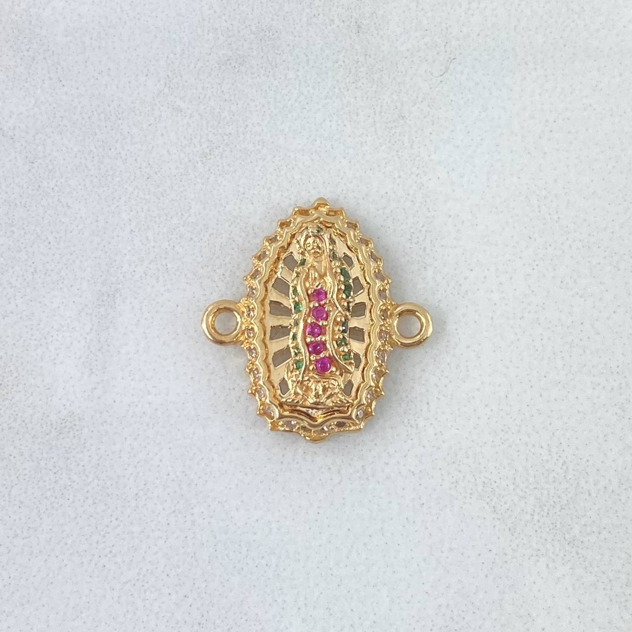 Herraje Virgen Guadalupe 2.65gr / 1.6cm / Circones Blancos Fucsias Verdes Oro Amarillo ©
