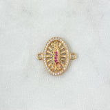 Herraje Virgen Guadalupe 2.1gr / 1.8cm / Circones Blancos Fucsias Verdes Oro Amarillo ©