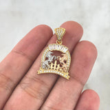 Dije Herradura Caballos 3.1gr / 2.8cm / Circones Blancos Tres Oros