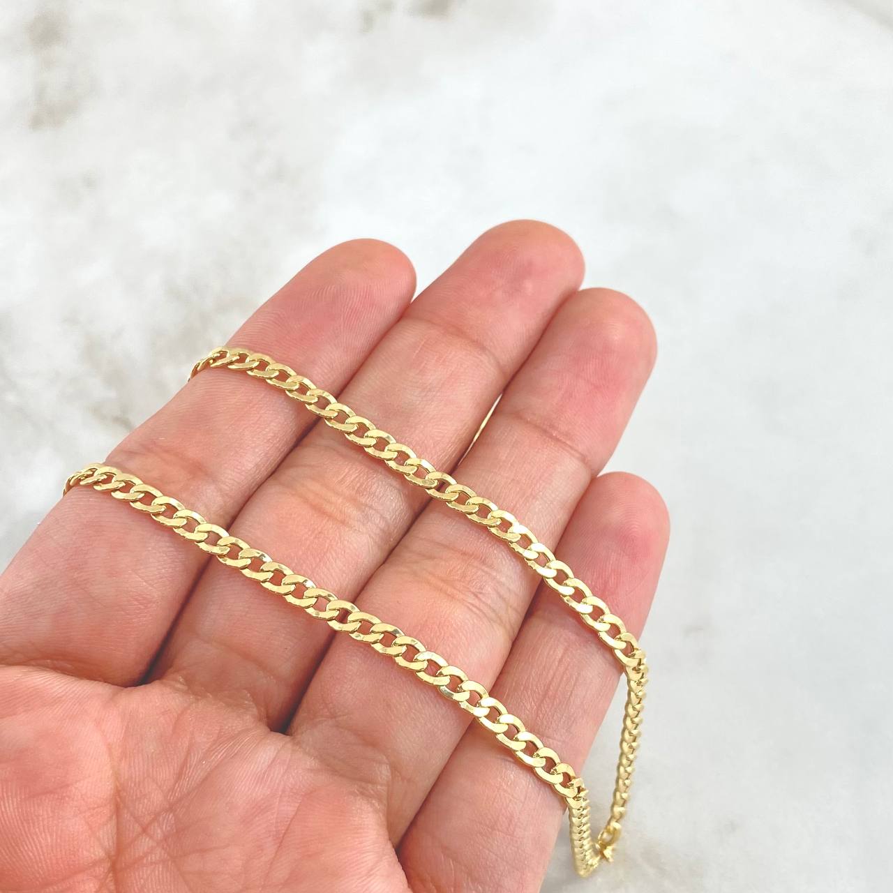 Cadena Cubana 6.35gr / 60cm / 3.3mm Oro Amarillo +0 ©