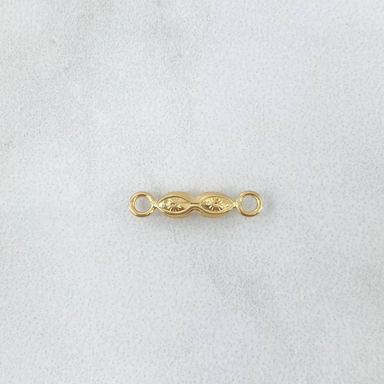 Herraje Ojos Santa Lucia 0.25gr / 1.5cm / Troquelado Liso Oro Amarillo ©