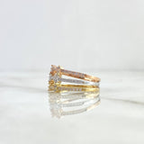 Anillo Trio De Moños 3.95gr / T7 1/4 / Circones Blancos Tres Oros
