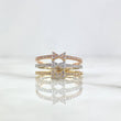 Anillo Trio De Moños 3.95gr / T7 1/4 / Circones Blancos Tres Oros