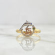 Anillo Quinces Delfin 2.55gr / T8 1/4 / Circones Blancos Azul Y Verde Tres Oros