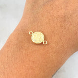 Herraje San Benito 0.5gr / 1cm / Troquelado Oro Amarillo